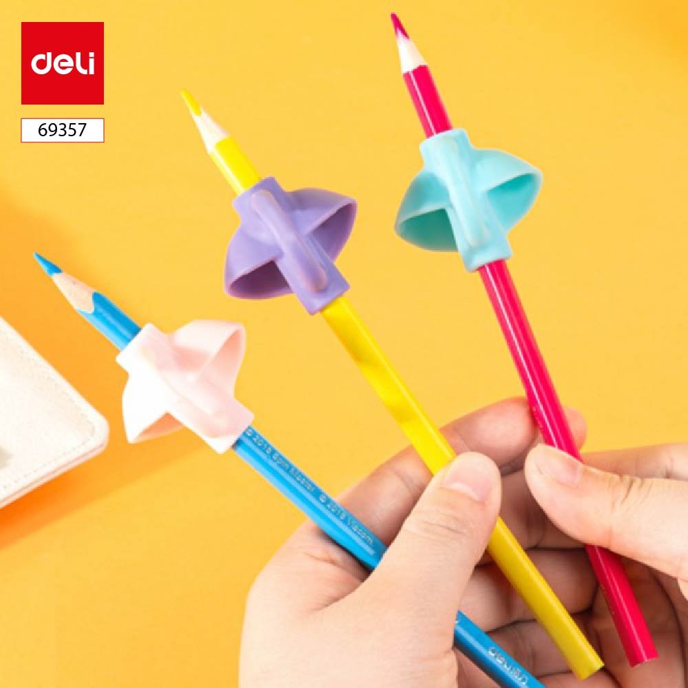 69357-2 ديلي مقبض قلم رصاص للأطفال - كرت 3 قطع - أزرق - E69357